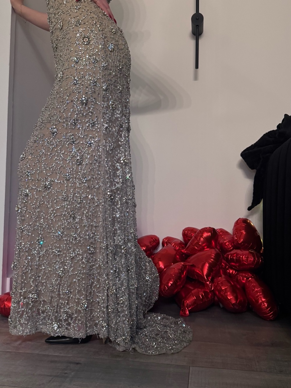 Embellished Champagne Wedding Dress Bodice - Picture 4 of 6